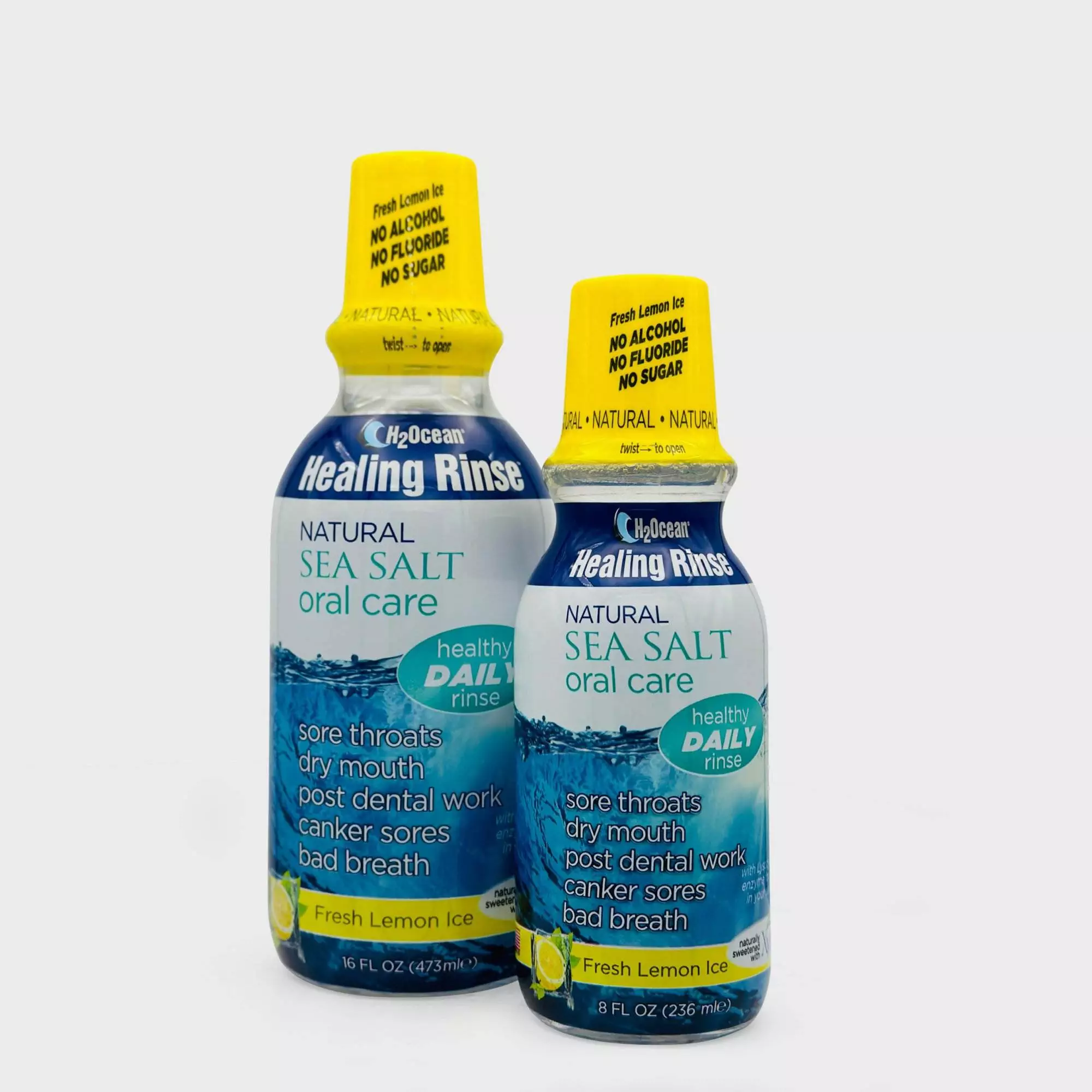 Healing Rinse Natural Sea Salt Oral Care Lemon Ice